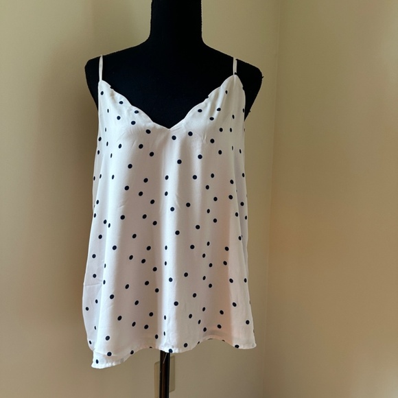 *SOCIALITE* Light Pink x Black Polka Dot Tank Top Size Medium - Picture 2 of 8